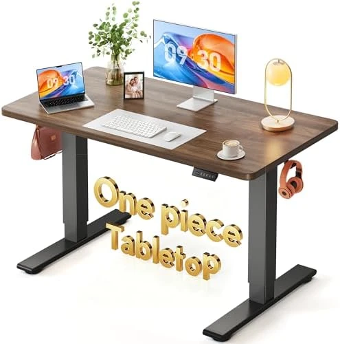 One-Piece Standing Desk 48 x 24 Electric Height Adjustable Computer Desk — Standing Desk, CubiCubi
