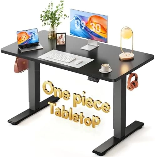 One-Piece Standing Desk 48 x 24 Electric Height Adjustable Computer Desk — Standing Desk, CubiCubi