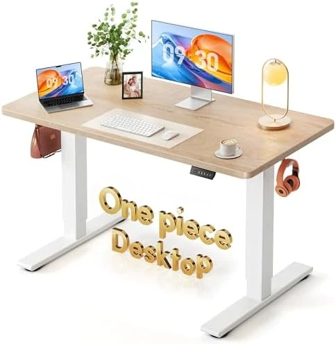 One-Piece Standing Desk 48 x 24 Electric Height Adjustable Computer Desk — Standing Desk, CubiCubi
