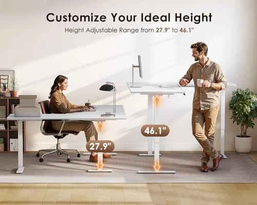 Reversible L Shaped Electric Standing Desk — Standing Desk, OffiGo