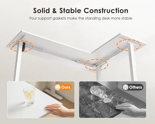 Reversible L Shaped Electric Standing Desk — Standing Desk, OffiGo