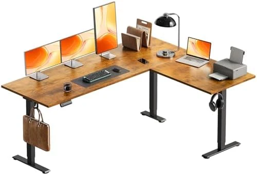 Reversible L Shaped Electric Standing Desk — Standing Desk, OffiGo