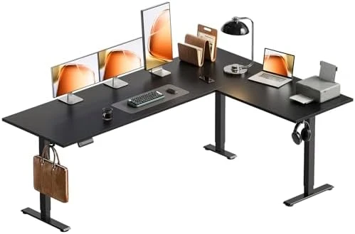 Reversible L Shaped Electric Standing Desk — Standing Desk, OffiGo