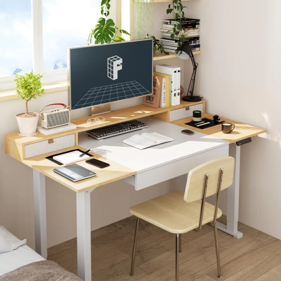 4-Leg Standing Desk with Storage — Standing Desk, FLEXISPOT