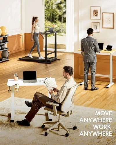 Adjustable Standing Desk with Wheels — Standing Desk, FLEXISPOT
