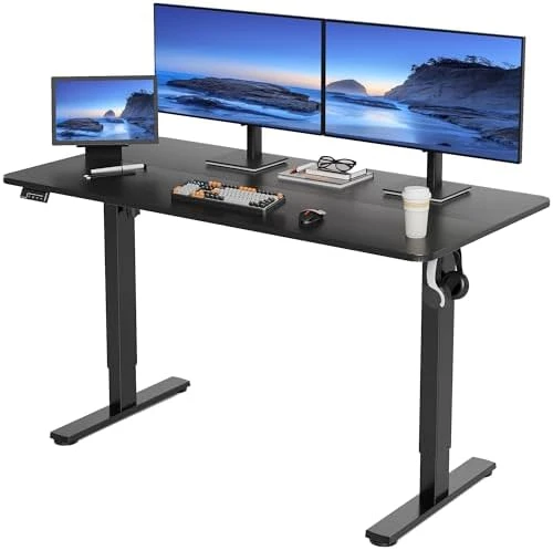 Electric Standing Desk Adjustable Height, 40x24 Inches Sit Stand up Desktop — Standing Desk, LongKe