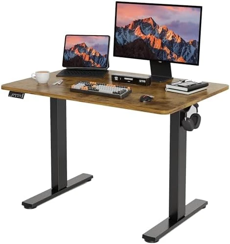 Electric Standing Desk Adjustable Height, 40x24 Inches Sit Stand up Desktop — Standing Desk, LongKe