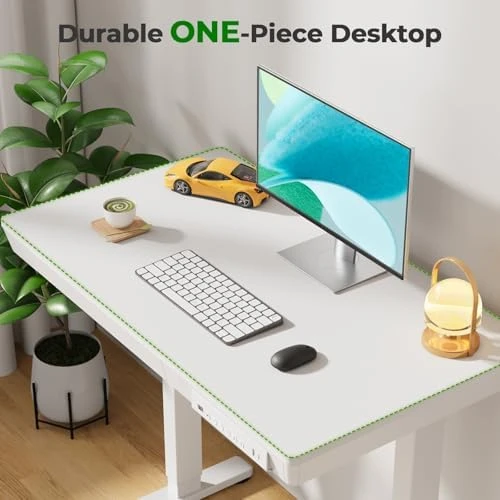 Electric Standing Desk with Drawer, 35" x 20" Whole Piece Tabletop, Height Adjustable Desk with Storage & USB Ports — Standing Desk, JYLH JOYSEEKER