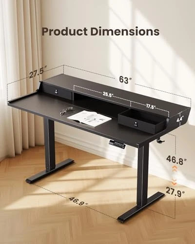 Electric Standing Desk with Drawers — Standing Desk, ErGear