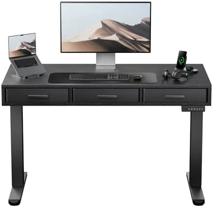 Electric Standing Desk with Drawers — Standing Desk, HUANUO