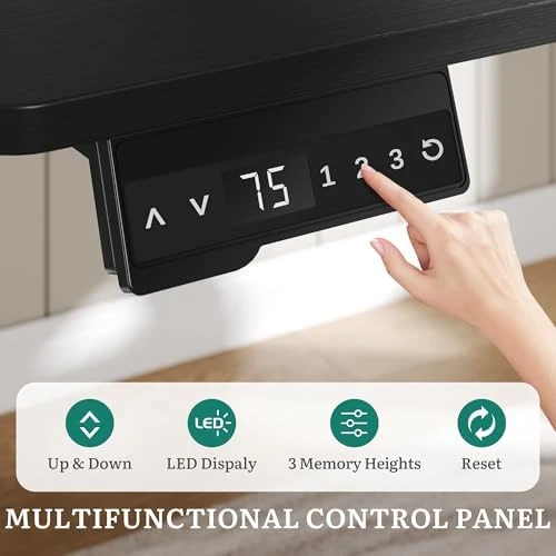 L Shaped Standing Desk with Power Outlets — Standing Desk, YITAHOME