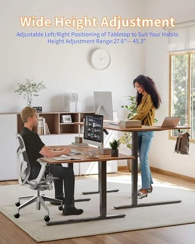 Reversible L-Shaped Electric Standing Desk — Standing Desk, YIHAYO