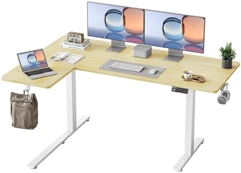 Reversible L-Shaped Electric Standing Desk — Standing Desk, YIHAYO