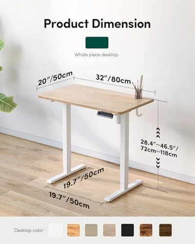 Small One-Piece Standing Desk — Standing Desk, CubiCubi