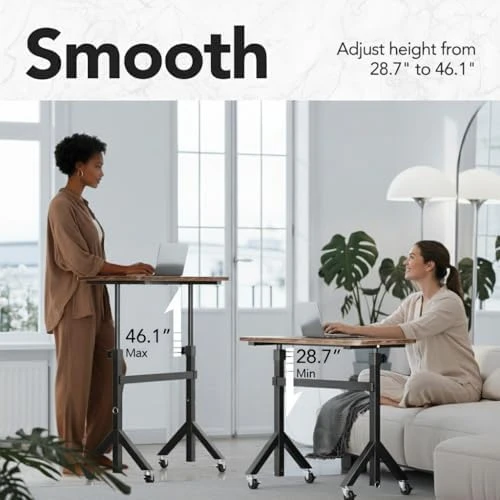Small Standing Desk with Wheels — Standing Desk, HUANUO