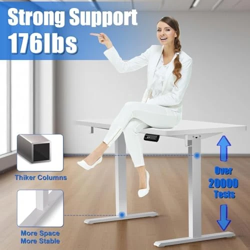 Whole Piece Standing Desk with Wheels Adjustable Height — Standing Desk, iWkstation