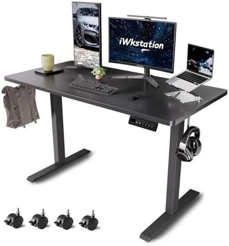 Whole Piece Standing Desk with Wheels Adjustable Height — Standing Desk, iWkstation