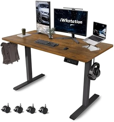 Whole Piece Standing Desk with Wheels Adjustable Height — Standing Desk, iWkstation