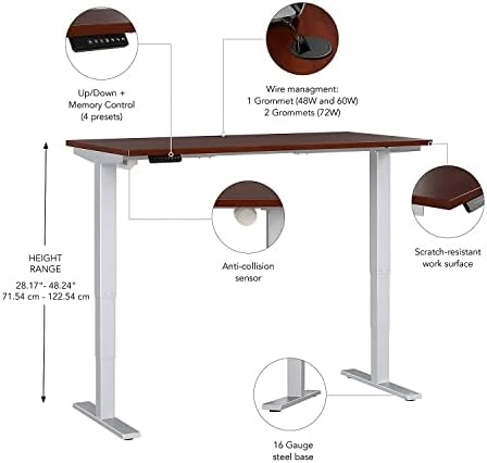72-inch Electric Height Adjustable Standing Desk — Standing Desk, Bush Business Furniture