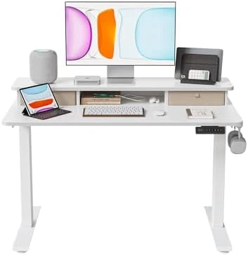 Electric Standing Desk with Dual Drawers — Standing Desk, BANTI