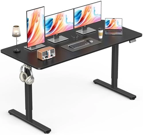 Height Adjustable Electric Stand up Desk with Splice Board — Standing Desk, Zontera
