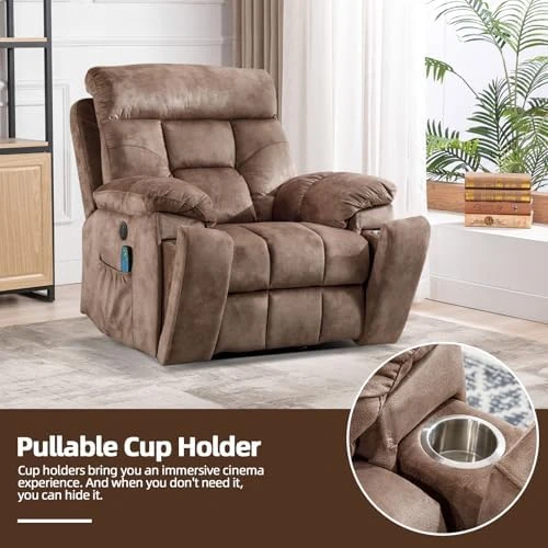 Large Power Lift Recliner Chair with Massage and Heat — Massage Chairs, CANMOV