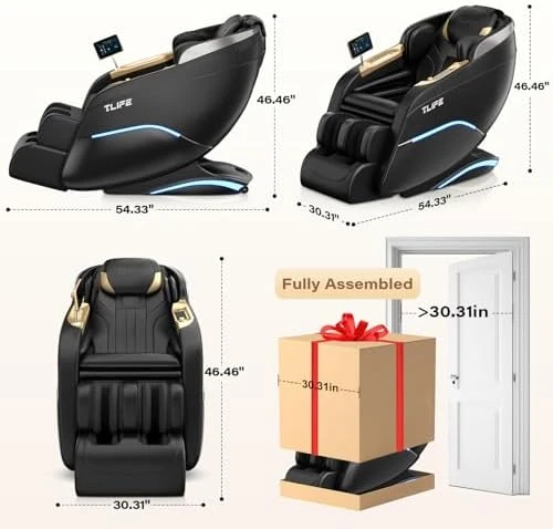 Massage Chair Full Body, Zero Gravity Recliner with Body Scan, SL-Track Shiatsu Massage Chair — Massage Chairs, TLIFE