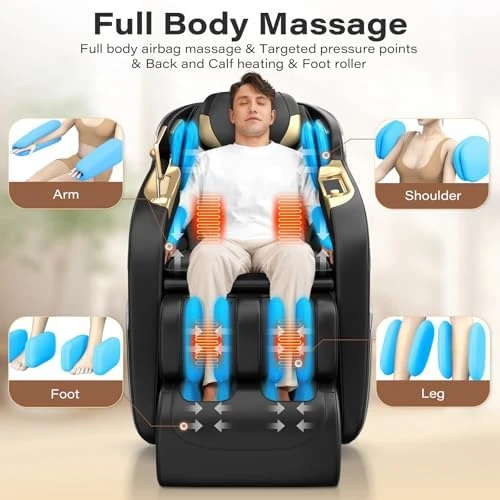 Massage Chair Full Body, Zero Gravity Recliner with Body Scan, SL-Track Shiatsu Massage Chair — Massage Chairs, TLIFE