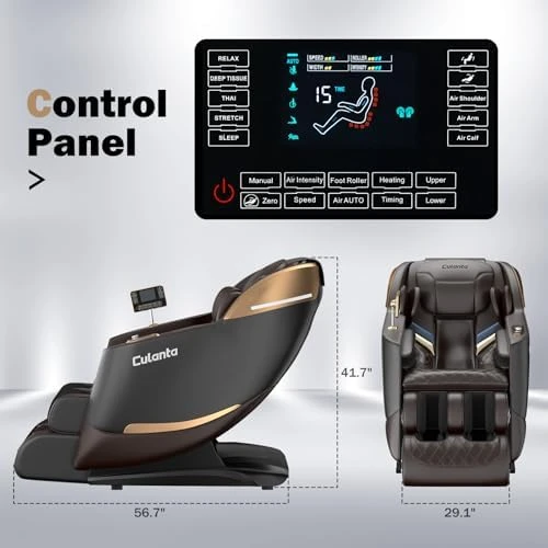 Massage Chair Full Body, Zero Gravity SL-Track Shiatsu Massage Recliner with Body Scan, Airbags, Foot Rollers, Deep Yoga... — Massage Chairs, Culanta