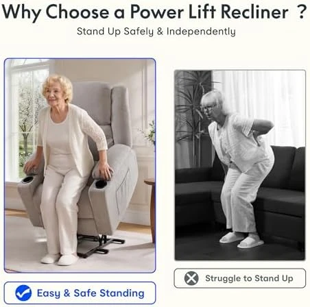 Power Lift Recliner Chair with Massage & Heat — Massage Chairs, FLEXISPOT