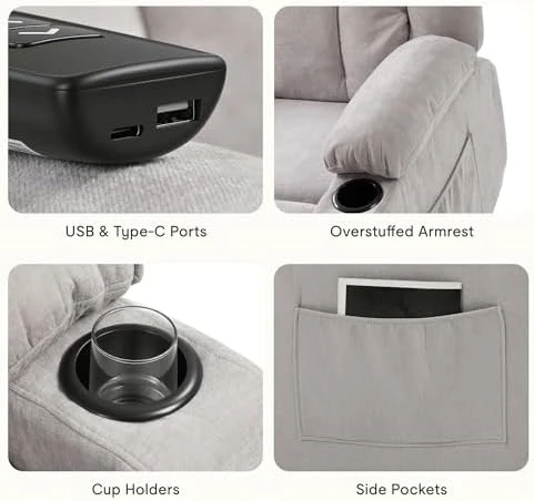 Power Lift Recliner Chair with Massage & Heat — Massage Chairs, FLEXISPOT