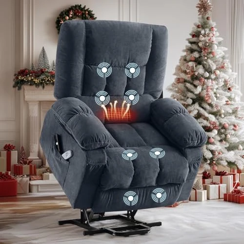Power Lift Recliner Chair with Massage and Heat — Massage Chairs, BOSMILLER
