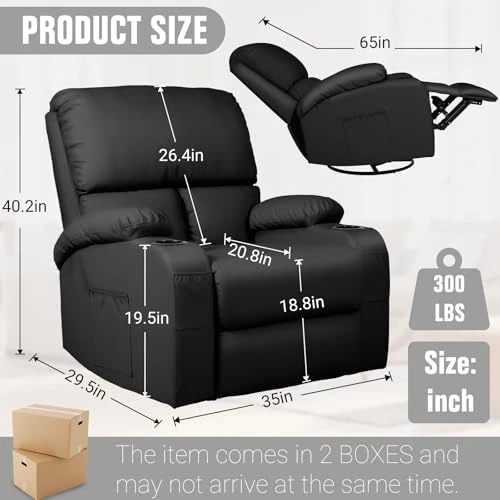 Rocking Recliner Chair with Massage and Heat — Massage Chairs, LAFWELL
