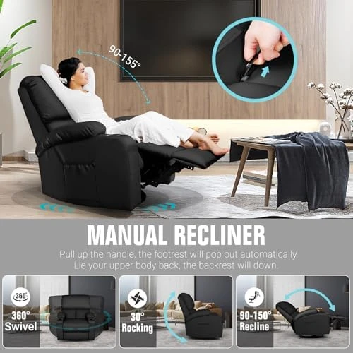 Rocking Recliner Chair with Massage and Heat — Massage Chairs, LAFWELL
