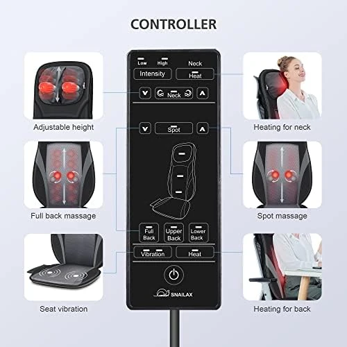 Shiatsu Back Massager with Heat — Massage Chairs, Snailax