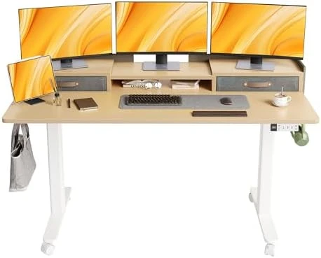 Standing Desk with Drawers, Storage Shelf and Splice Board — Standing Desk, Claiks