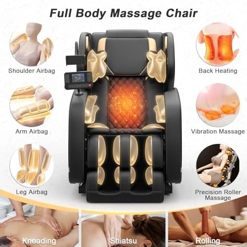 Zero Gravity Full Body Massage Chair with Heat and Bluetooth — Massage Chairs, Megashock