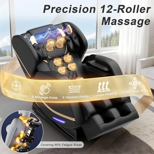 Zero Gravity Full Body Massage Chair with Heat and Bluetooth — Massage Chairs, Megashock