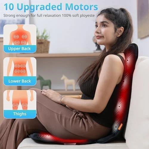 10 Vibration Motors Massage Seat Cushion with Heat — Massage Chairs, CARSHION