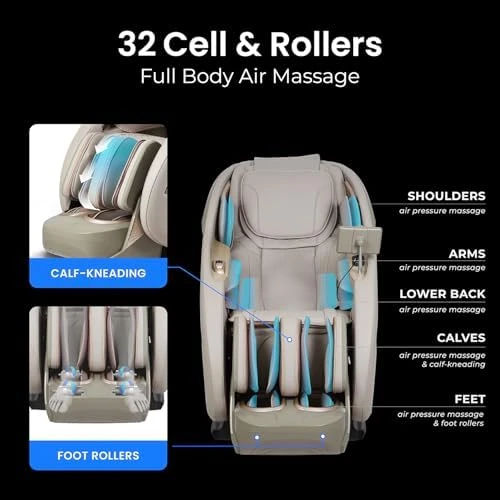 4D Massage Chair with Full Body Air Compression — Massage Chairs, Titan