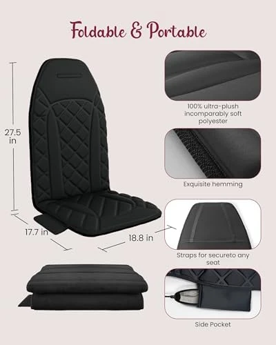 Back Massager for Chair with Heat — Massage Chairs, THERAZZAGGE