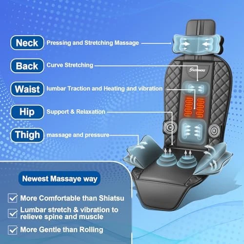 Back Massager with Heat & Traction & Vibration — Massage Chairs, Comrelax