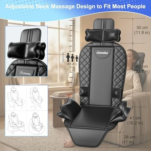 Back Massager with Heat & Traction & Vibration — Massage Chairs, Comrelax