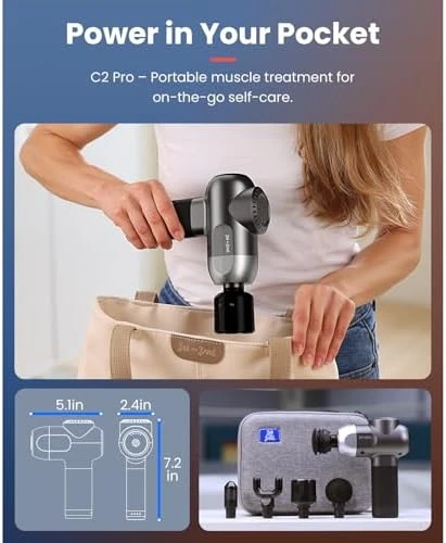 C2 Pro Massage Gun with Heat and Cold Therapy — Massage Gun, BOB AND BRAD