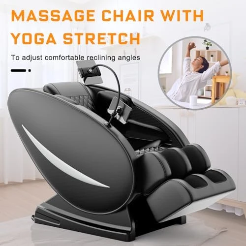 Full Body Massage Chair Recliner with Zero Gravity, Heat Therapy & Air Compression — Massage Chairs, GDFStudio