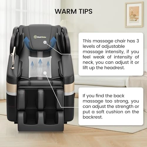 Full Body Zero Gravity Massage Recliner with Auto Modes, LCD, Bluetooth, Foot Massage — Massage Chairs, Real Relax