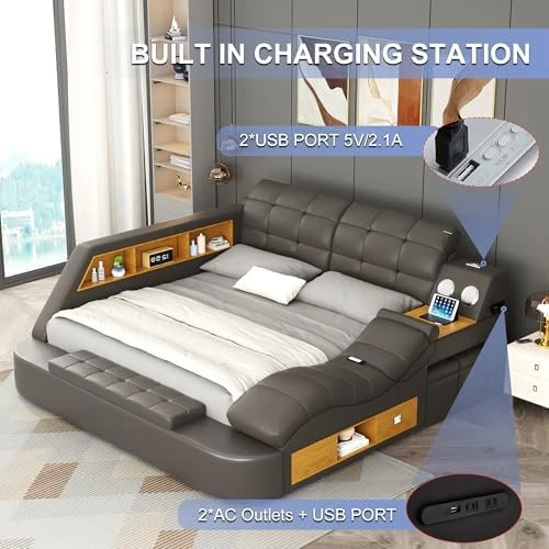 King Size Smart Multifunctional Bed Frame — Smart Bed, AF ARTISAN FURNITURE