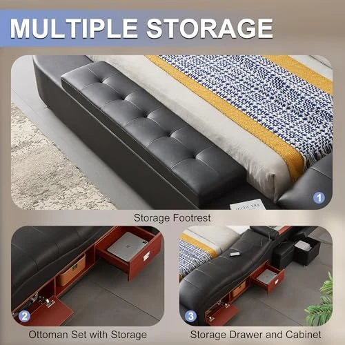 King Size Smart Multifunctional Bed Frame — Smart Bed, AF ARTISAN FURNITURE