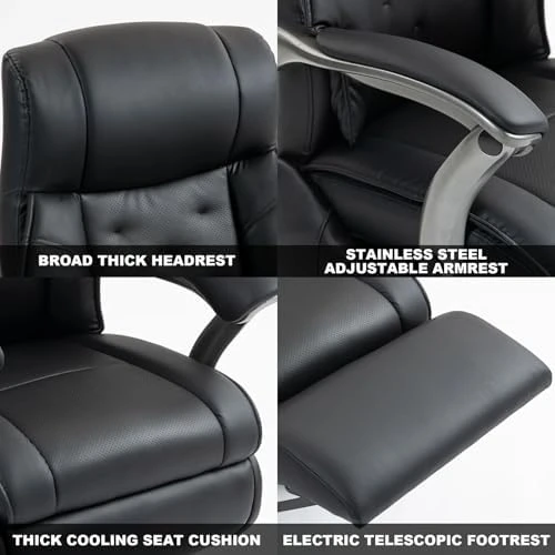 Magnus Massage Office Chair with Ventilation and Heating, Power Recliner with Footrest — Massage Chairs, Kinnls
