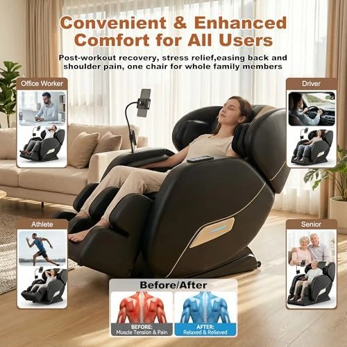 Massage Chair Full Body Zero Gravity Recliner with Heat — Massage Chairs, Casaphoria
